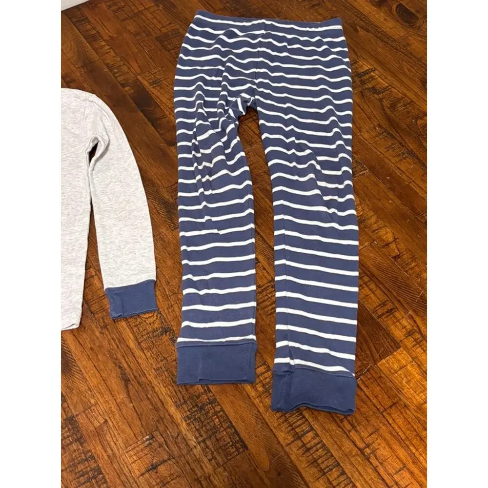 Carter's Boys Pizza Pajama set Snug Fit Long Sleeve Pants Gray/Blue 7 7A